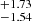 $ ^{+1.73}_{-1.54} $