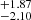 $ ^{+1.87}_{-2.10} $