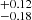 $ ^{+0.12}_{-0.18} $