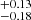 $ ^{+0.13}_{-0.18} $