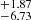 $ ^{+1.87}_{-6.73} $