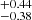 $ ^{+0.44}_{-0.38} $