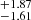 $ ^{+1.87}_{-1.61} $
