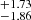 $ ^{+1.73}_{-1.86} $