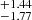 $ ^{+1.44}_{-1.77} $
