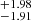 $ ^{+1.98}_{-1.91} $