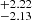 $ ^{+2.22}_{-2.13} $
