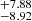 $ ^{+7.88}_{-8.92} $