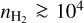${n_{{{\rm{H}}_2}}} \mathbin{\lower.3ex\hbox{\buildrel>\over {\smash{\scriptstyle\sim}\vphantom{_x}}}} {10^4}$