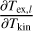 ${{\partial {T_{{\rm{ex}},l}}} \over {\partial {T_{{\rm{kin}}}}}}$