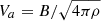$ V_a = B/\sqrt{4 \pi \rho} $