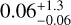 $\[\0.06_{-0.06}^{+1.3}\]$