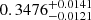 $ 0.3476_{-0.0121}^{+0.0141} $