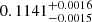 $ 0.1141_{-0.0015}^{+0.0016} $