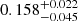 $ 0.158_{-0.045}^{+0.022} $
