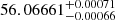 $ 56.06661_{-0.00066}^{+0.00071} $