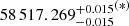 $ {58\,517.269_{-0.015}^{+0.015}}^{(*)} $