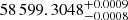 $ 58\,599.3048_{-0.0008}^{+0.0009} $