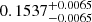 $ 0.1537_{-0.0065}^{+0.0065} $