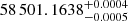 $ 58\,501.1638_{-0.0005}^{+0.0004} $