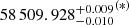 $ {58\,509.928_{-0.010}^{+0.009}}^{(*)} $
