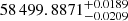 $ 58\,499.8871_{-0.0209}^{+0.0189} $