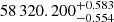 $ 58\,320.200_{-0.554}^{+0.583} $