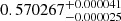 $ 0.570267_{-0.000025}^{+0.000041} $