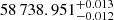 $ 58\,738.951_{-0.012}^{+0.013} $