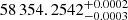 $ 58\,354.2542_{-0.0003}^{+0.0002} $