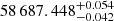 $ 58\,687.448_{-0.042}^{+0.054} $
