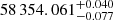 $ 58\,354.061_{-0.077}^{+0.040} $