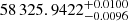$ 58\,325.9422_{-0.0096}^{+0.0100} $