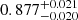 $ 0.877_{-0.020}^{+0.021} $
