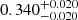 $ 0.340_{-0.020}^{+0.020} $