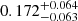 $ 0.172_{-0.063}^{+0.064} $