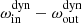 $ \omega_{\mathrm{in}}^{\mathrm{dyn}}-\omega_{\mathrm{out}}^{\mathrm{dyn}} $