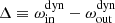$ \Delta\equiv\omega^{\mathrm{dyn}}_{\mathrm{in}}-\omega^{\mathrm{dyn}}_{\mathrm{out}} $