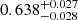 $ 0.638_{-0.028}^{+0.027} $
