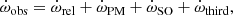 $$ \begin{aligned} \dot{\omega }_{\rm obs} = \dot{\omega }_{\rm rel} + \dot{\omega }_{\rm PM} + \dot{\omega }_{\rm SO} + \dot{\omega }_{\rm third}, \end{aligned} $$