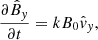 $$ \begin{aligned}&\dfrac{\partial \hat{B}_{{ y}}}{\partial t} = k B_0 \hat{v}_{{ y}}, \end{aligned} $$