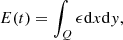 $$ \begin{aligned}&E(t) = \int _{Q} \epsilon \mathrm{d}x \mathrm{d}{ y}, \end{aligned} $$