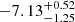 $ -7.13_{-1.25}^{+0.52} $