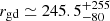 $ r_{\mathrm{gd}}\simeq 245.5^{+255}_{-80} $