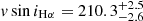 $ v\,{\sin}\,i_\mathrm{H{\alpha}}=210.3^{+2.5}_{-2.6} $