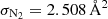 $ \sigma_{\mathrm{N_2}} =2.508\,{\AA}^2 $