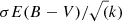 $ \sigma E(B-V)/ \sqrt(k) $