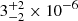 $ 3^{+2}_{-2}\times10^{-6} $