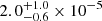 $ 2.0^{+1.0}_{-0.6}\times10^{-5} $