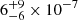 $ 6^{+9}_{-6}\times10^{-7} $